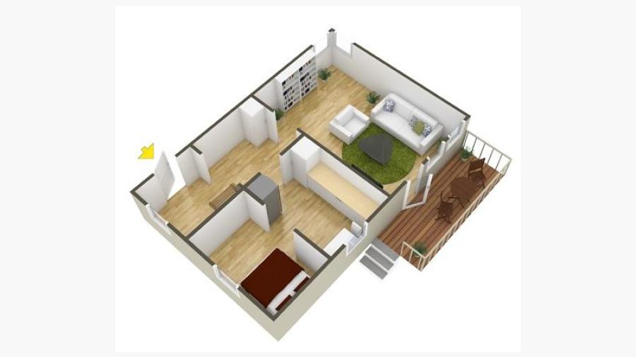 Lägenhet i 3-D